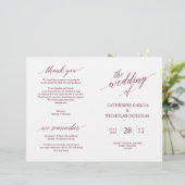 Weddenschappen-programma Modern Elegance Burgundy (Staand voorkant)
