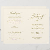 Weddenschappen-programma Modern Elegance GOLD (Voorkant / Achterkant)