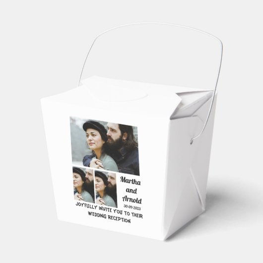 Weddenschappen Receptie aangepast 3 Foto collage Bedankdoosjes (Voorkant Zijde)