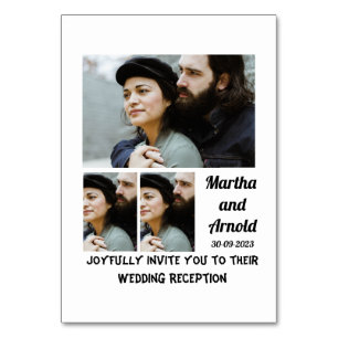 Weddenschappen Receptie aangepast 3 Foto collage Kaart