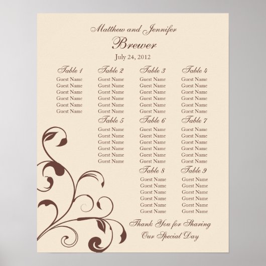Weddenschappen-receptieschema - Standaardafmetinge Poster (Voorkant)