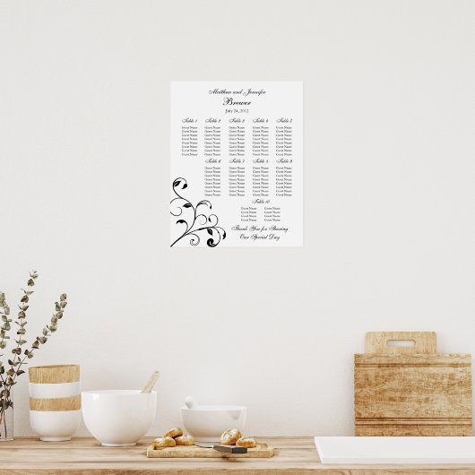 Weddenschappen-receptieschema - Standaardafmetinge Poster (Keuken)