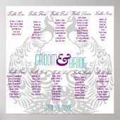 Weddenschappen-receptiescherm - Peacock Poster (Voorkant)