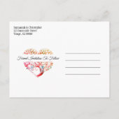 Weddenschappen redden de datum van het Oranje bome Aankondigingskaart (Achterkant)