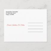 Weddenschappen redden de datum van het Oranje bome Aankondigingskaart (Achterkant)