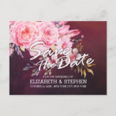 Weddenschappen redden de datum waarop Floral Feath Aankondigingskaart (Voorkant)