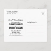 Weddenschappen redden de datum waarop Floral Feath Aankondigingskaart (Achterkant)