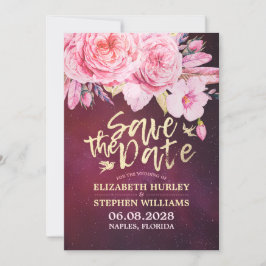 Weddenschappen redden de datum waarop Floral Feath Save The Date