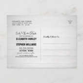 Weddenschappen redden de datum waarop Rustic Wood  Aankondigingskaart (Achterkant)