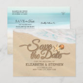 Weddenschappen redden de zomerzandige avondstaarvi aankondigingskaart (Voorkant / Achterkant)