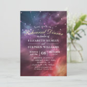 Weddenschappen Rehearsal Dinner Galaxy Star-conste Kaart (Staand voorkant)