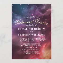 Weddenschappen Rehearsal Dinner Galaxy Star-conste Kaart