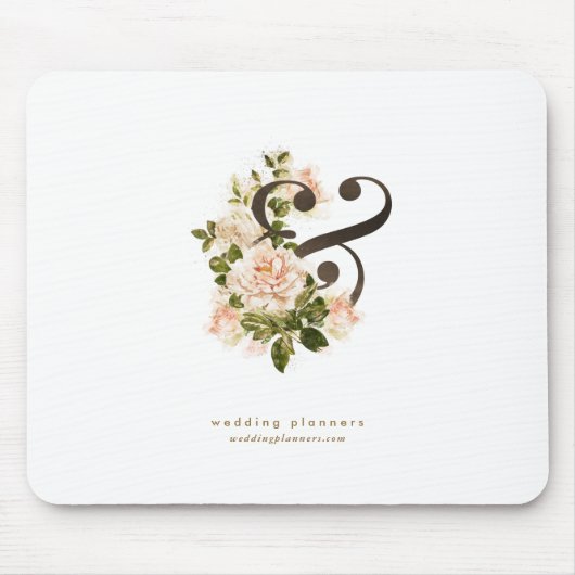 Weddenschappen Romantic Peach Roos Ampersand Muismat (Voorkant)
