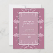 Weddenschappen Roze Floral RSVP Notes Kaartje (Voorkant)