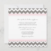 Weddenschappen Roze Gray Chevron Kaart (Achterkant)