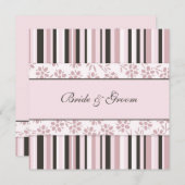 Weddenschappen Roze Stripes Kaart (Voorkant / Achterkant)