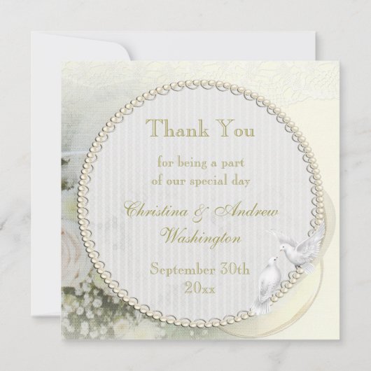 Weddenschappen, Rozen, duiven en kant bedankt (Achterkant)