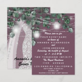 Weddenschappen Rustic Green Dress Diamond Violet Kaart (Voorkant / Achterkant)