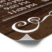 Weddenschappen - Rustic Wedding Sig Poster (Hoek)