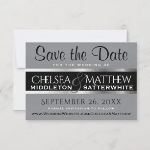 Weddenschappen Save the Date Grey and Silver
