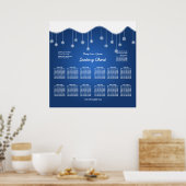 Weddenschappen Snowflake Decoration Blue Poster (Keuken)
