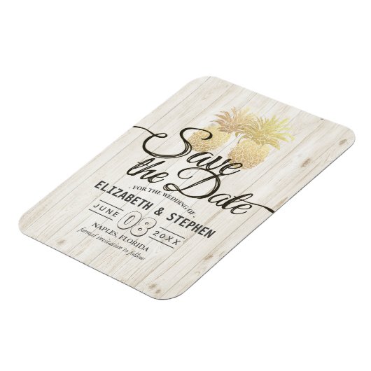 Weddenschappen sparen de datum gouden ananassen Ru Magneet (Linkerzijde)