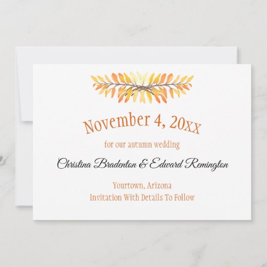 Weddenschappen sparen de datum waarop de foto in d save the date (Achterkant)