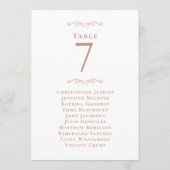 Weddenschappen Tafelnummer Roos Gold Pink (Achterkant)