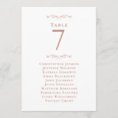 Weddenschappen Tafelnummer Roos Gold Pink (Voorkant)