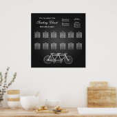 Weddenschappen Tanddem Bike Black Poster (Keuken)