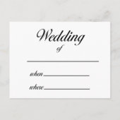 Weddenschappen Uitnodiging Briefkaart (Achterkant)