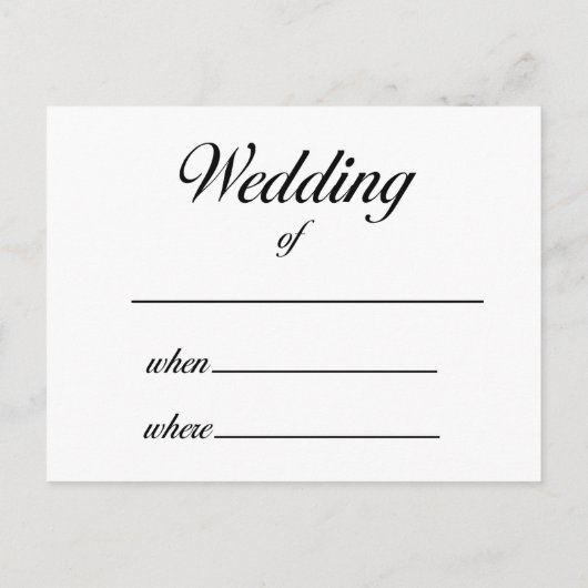 Weddenschappen Uitnodiging Briefkaart (Achterkant)