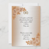 Weddenschappen Uitnodiging elegant rozen met een s (Achterkant)