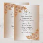 Weddenschappen Uitnodiging elegant rozen met een s (Voorkant / Achterkant)