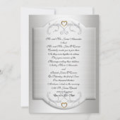 Weddenschappen Uitnodiging elegant satin-look (Voorkant)