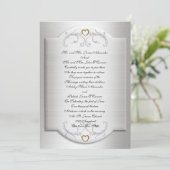 Weddenschappen Uitnodiging elegant satin-look (Staand voorkant)