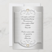 Weddenschappen Uitnodiging elegant satin-look (Achterkant)