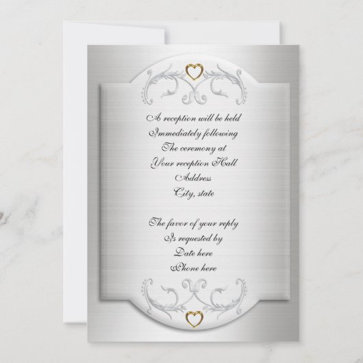 Weddenschappen Uitnodiging elegant satin-look (Achterkant)