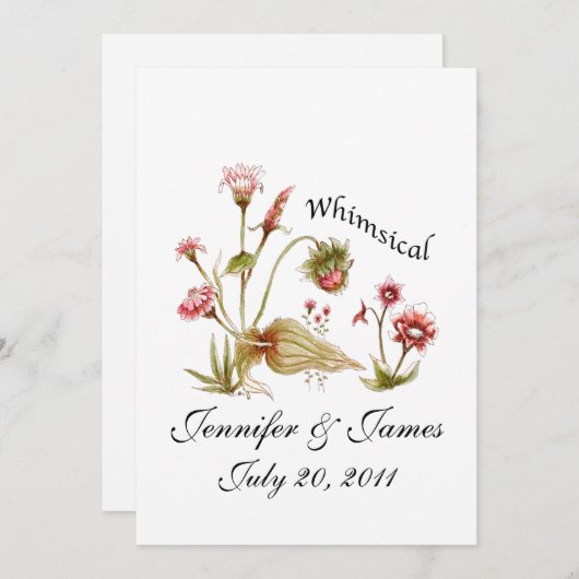 Weddenschappen Uitnodigingen in het wild gepelde b (Voorkant / Achterkant)