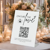 Weddenschappen Vastleggen de Liefde Foto Share QR  Reclamebord Met Voetstuk