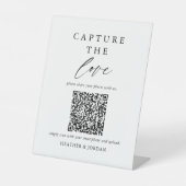 Weddenschappen Vastleggen de Liefde Foto Share QR  Reclamebord Met Voetstuk (Voorkant)