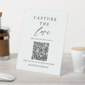 Weddenschappen Vastleggen de Liefde Foto Share QR  Reclamebord Met Voetstuk (Insitu)
