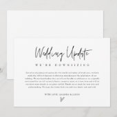 Weddenschappen verkleinen, moderne huwelijksverand aankondiging (Voorkant / Achterkant)