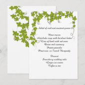 Weddenschappen, Verloving, menu met Vrijgezellenfe (Voorkant / Achterkant)