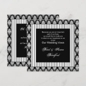 Weddenschappen vernieuwd - Uitnodiging - Zwart wit (Voorkant / Achterkant)