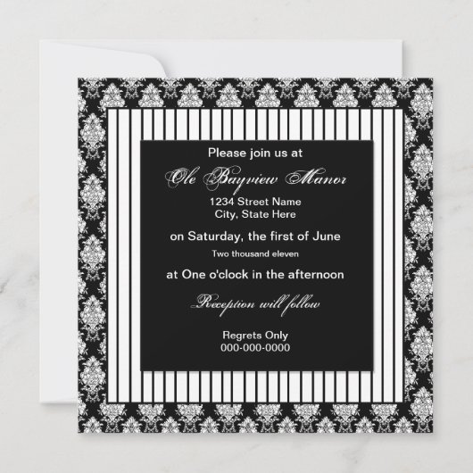 Weddenschappen vernieuwd - Uitnodiging - Zwart wit (Achterkant)