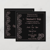 Weddenschappen vernieuwd - zwart/roze spiraal kaart (Voorkant / Achterkant)