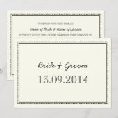 Weddenschappen Vintage Black en White Kaart (Voorkant / Achterkant)