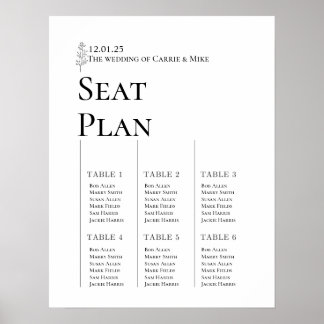 Weddenschappen voor 6 tafels poster