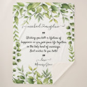 Weddenschappen voor bruid en bruid sherpa deken (Voorkant)